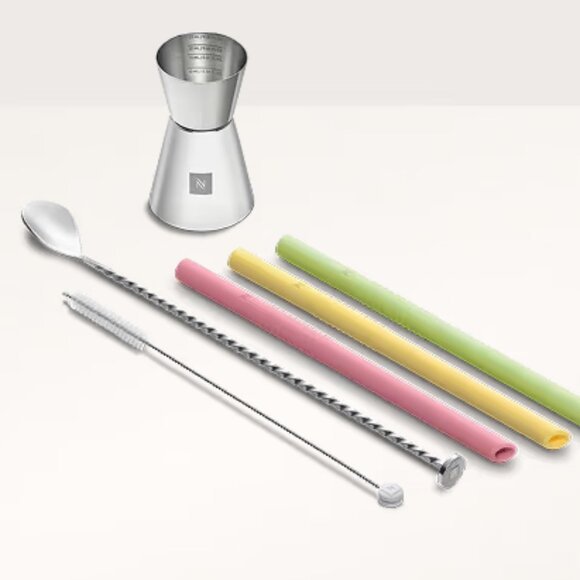 Nespresso Recipe Kit - Reusable Straws and Jigger BNIB - Picture 1 of 2